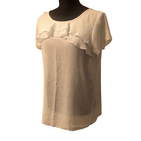 Ann Taylor Loft Printed Ruffled Blouse size Medium - Picture 8 of 10